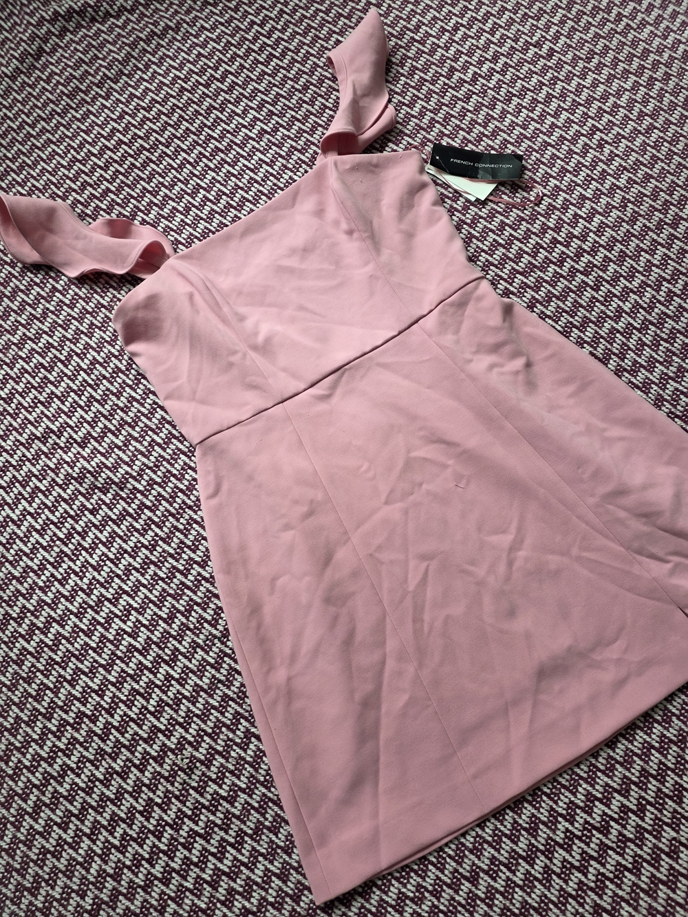 French Connection Pink Sleeveless Fit & Flare Dress